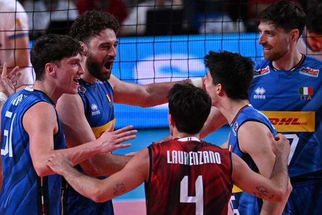 Italian players during the match Italia vs Iran at Kioene Arena Padova - 31may2025 ( ITALVOLLEY BPER TEST MATCH MEMORIAL PASINATO )  Copyright: xDuilioxDellaxLibera IPAxSportx xipa-agency.netx xx IPA_58462353 IPA_Agency_IPA58462353