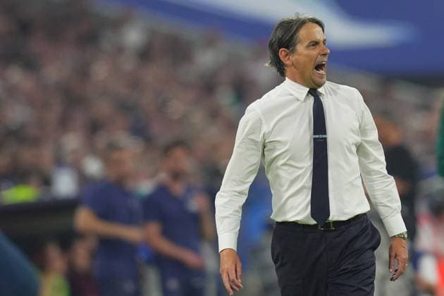 Inter MilanÕs head coach Simone Inzaghi during the Uefa Champions League Final soccer match between Paris Saint Germain and FC Inter at Allianz Arena in Munich , Germany - Saturday May 31, 2025 . - Soccer  Copyright: xSpada LaPressex