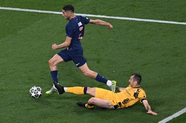 UEFA Champions League final match: Paris Saint-Germain v Inter Milan MUNICH, GERMANY - MAY 31: Achraf Hakimi (2) of Paris Saint-Germain (PSG) in action during the UEFA Champions League Final between Paris Saint-Germain (PSG) and Inter at Munich Football Arena in Munich, Germany on May 31, 2025. Halil Sagirkaya Anadolu Munich Germany. Editorial use only. Please get in touch for any other usage.  Copyright: x2025xAnadoluxHalilxSagirkayax