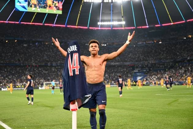 Paris Saint-Germain v Inter Milan - UEFA Champions League 2024 2025, Final 14 Desire DOUE (psg) during the UEFA Champions League 2024 2025, final match between Paris and Inter at Allianz Arena on May 31, 2025 in Munich, Germany. Munich Allemagne  Copyright: xFEPx 776328581