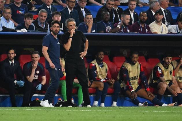 Champions League final Paris Saint Germain-Inter Paris Saint Germain trainer Luis Enrique, reacts during Champions League final Paris Saint Germain-Inter at Allianz stadium,Munich,Deutschland, May 31th, 2025. Imago-Images Emmefoto Copyright: xImago-Images Emmefotox