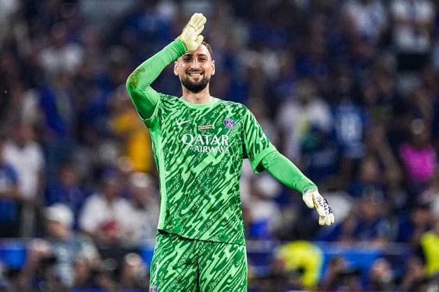 2025-05-31 Paris Saint-Germain v FC Internazionale Milano - UEFA Champions League Final 2025 MUNICH, GERMANY - MAY 31: goalkeeper Gianluigi Donnarumma of Paris Saint-Germain celebrates the win during the UEFA Champions League Final 2025 match between Paris Saint-Germain and FC Internazionale Milano at Munich Football Arena on May 31, 2025 in Munich, Germany. Munich Munich Football Arena Germany Content not available for redistribution in The Netherlands directly or indirectly through any third parties. Copyright: xJorisxVerwijstx