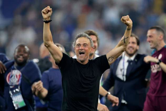 Paris Saint-Germain v FC Internazionale Milano - UEFA Champions League Final 2025 Luis Enrique, head coach of Paris Saint-Germain celebrates after winning the UEFA Champions League Final 2025 between Paris Saint-Germain and FC Internazionale Milano at Munich Football Arena on May 31, 2025 in Munich, Germany. Munich Munich Football Arena Germany Germany Copyright: xRichardxSellers Sportsphoto APLx 14127902