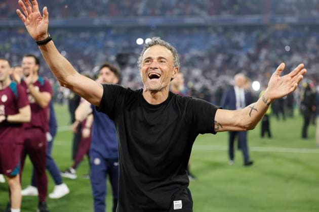 Paris Saint-Germain v FC Internazionale Milano - UEFA Champions League Final 2025 Luis Enrique, head coach of Paris Saint-Germain celebrates after winning the UEFA Champions League Final 2025 between Paris Saint-Germain and FC Internazionale Milano at Munich Football Arena on May 31, 2025 in Munich, Germany. Munich Munich Football Arena Germany Germany Copyright: xRichardxSellers Sportsphoto APLx 14127909
