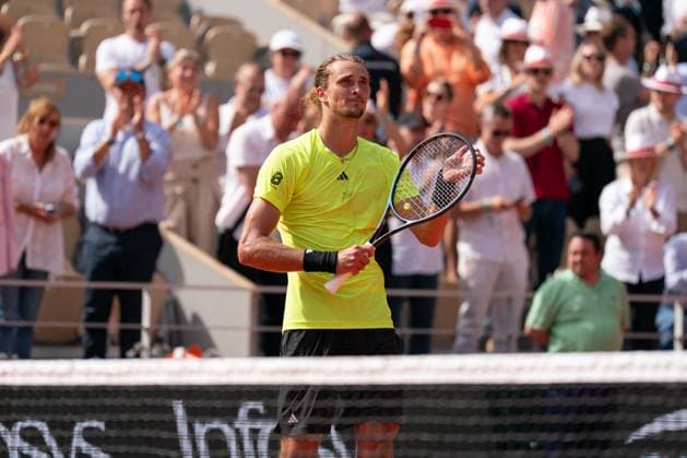 2025-05-31 French Open Roland Garros PARIS, FRANCE - MAY 31: Alexander Zverev of Germany during the French Open at Roland Garros on May 31, 2025 in Paris, France. Paris Roland Garros France Content not available for redistribution in The Netherlands directly or indirectly through any third parties. Copyright: xMarleenxFouchierx