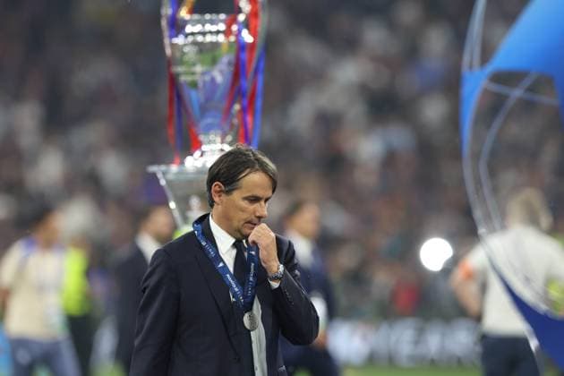 Champions League final football match between Internazionale Milano vs of FC Paris Saint-Germain During the UEFA Champions League final in Munich on 31 05 2025 between Internazionale Milano vs FC Paris Saint-Germain at the Allianz Arena in Munich. In photo: Simone Inzaghi head coach of FC Internazionale Munich stadio Allianz Arena Bavaria Germania Copyright: xFABIOxSASSOxFabioxSassox 0A4A6899