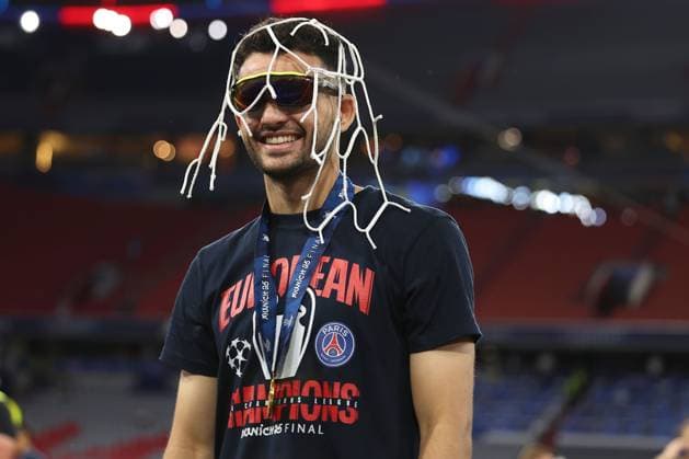 Goncalo Ramos of PSG celebrates Paris Saint-Germain v Inter Milan, UEFA Champions League Final, Football, Allianz Arena, Munich, Germany - 31 May 2025 EDITORIAL USE ONLY No use with unauthorised audio, video, data, fixture lists, club league logos or live services. Online in-match use limited to 120 images, no video emulation. No use in betting, games or single club league player publications. Copyright: xAhmadxMora Shutterstockx 15330932bw