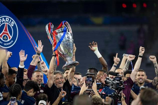 FOOTBALL : PSG vs Inter de Milan- Finale Ligue des Champions MUNCHEN, 31 05 2025, Allianz Arena LUIS ENRIQUE PSG Coach celebrate during the UEFA Champions League Final match between Paris Saint Germain and FC Internazionale Milano at Munich Football Arena  Copyright: xelyxandroxcegarrax