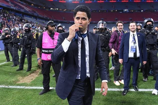 Soccer Champions League Final Paris Saint Germain Inter Milan on 31 05 2025 at the Fußball Arena München in Munich Nasser Ghanim Al Khelaifi President Paris xRx