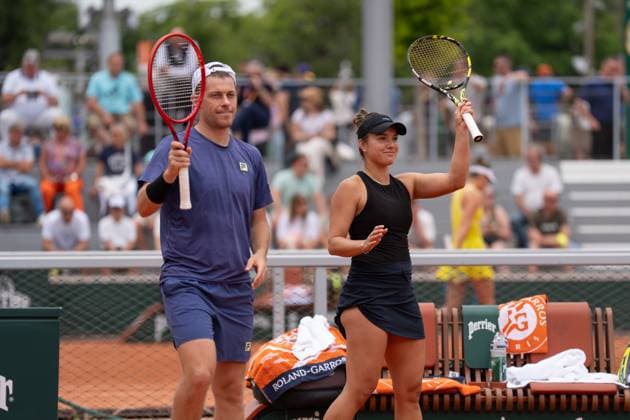 2025-05-31 French Open Roland Garros PARIS, FRANCE - MAY 31: Desirae Krawczyk of The USA, Neal Skupski of Great Britain during the French Open at Roland Garros on May 31, 2025 in Paris, France. Paris Roland Garros France Content not available for redistribution in The Netherlands directly or indirectly through any third parties. Copyright: xMarleenxFouchierx
