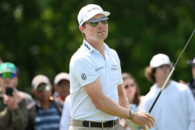 PGA, Golf Herren 2025: The Memorial Tournament MAY 31 May 31, 2025: Ben Griffin (USA) drives on the 1st hole during Round 3 of the Memorial Tournament in Dublin, Ohio. Brent Clark Cal Media (Credit Image: Â Brent Clark Cal Sport Media) Dublin Oh USA EDITORIAL USE ONLY Copyright: xx ZUMA-20250531_zma_c04_124.jpg BrentxClarkx csmphotothree388679
