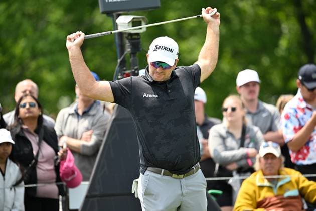 May 31, 2025: Ryan Fox (NZL) on the 1st hole during Round 3 of the Memorial Tournament in Dublin, Ohio. Cal Media Dublin USA - ZUMAc04_ 20250531_zma_c04_133 Copyright: xBrentxClarkx