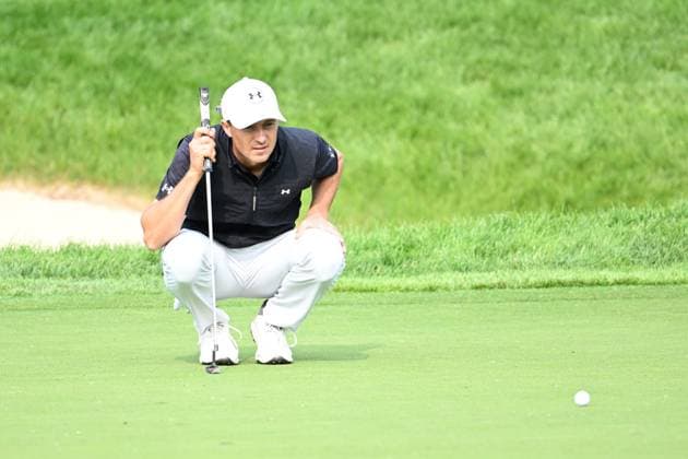 PGA, Golf Herren 2025: The Memorial Tournament MAY 31 May 31, 2025: Jordan Spieth (USA) putts on the 14th green during Round 3 of the Memorial Tournament in Dublin, Ohio. Brent Clark Cal Media (Credit Image: Brent Clark Cal Sport Media) Dublin Oh USA EDITORIAL USE ONLY Copyright: xx ZUMA-20250531_zma_c04_121.jpg BrentxClarkx csmphotothree388682