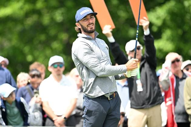 PGA, Golf Herren 2025: The Memorial Tournament MAY 31 May 31, 2025: Max Homa (USA) drives on the 1st hole during Round 3 of the Memorial Tournament in Dublin, Ohio. Brent Clark Cal Media (Credit Image: Â Brent Clark Cal Sport Media) Dublin Oh USA EDITORIAL USE ONLY Copyright: xx ZUMA-20250531_zma_c04_116.jpg BrentxClarkx csmphotothree388687