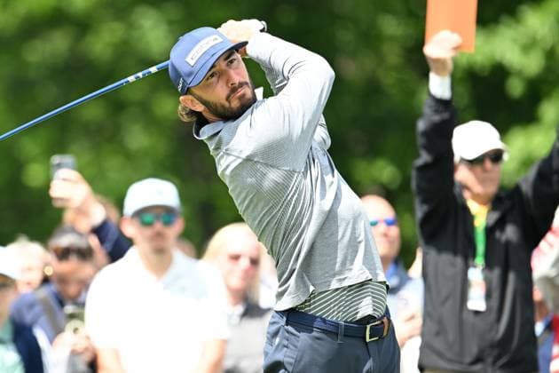 PGA, Golf Herren 2025: The Memorial Tournament MAY 31 May 31, 2025: Max Homa (USA) drives on the 1st hole during Round 3 of the Memorial Tournament in Dublin, Ohio. Brent Clark Cal Media (Credit Image: Â Brent Clark Cal Sport Media) Dublin Oh USA EDITORIAL USE ONLY Copyright: xx ZUMA-20250531_zma_c04_115.jpg BrentxClarkx csmphotothree388688