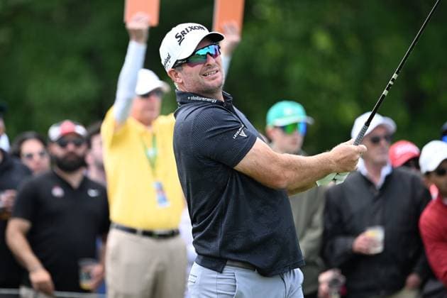 May 31, 2025: Ryan Fox (NZL) drives on the 1st hole during Round 3 of the Memorial Tournament in Dublin, Ohio. Cal Media Dublin USA - ZUMAc04_ 20250531_zma_c04_132 Copyright: xBrentxClarkx