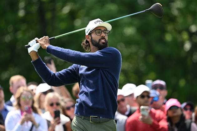 PGA, Golf Herren 2025: The Memorial Tournament MAY 31 May 31, 2025: Akshay Bhatia (USA) drives on the 1st hole during Round 3 of the Memorial Tournament in Dublin, Ohio. Brent Clark Cal Media (Credit Image: Brent Clark Cal Sport Media) Dublin Oh USA EDITORIAL USE ONLY Copyright: xx ZUMA-20250531_zma_c04_128.jpg BrentxClarkx csmphotothree388703