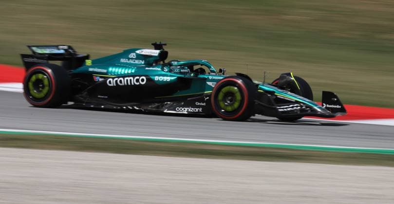 May 31, 2025, Sabadell, Barcelona, Spain: Montmelo Spain May 31, 2025 Lance Stroll (18 CA Aston Martin ) during qualifying training at the Formula 1 Aramaco Spain Grand Prix 2025 in Montmelo Spain on 31 May 2025 Sabadell Spain - ZUMAu50_ 20250531_zsp_u50_047 Copyright: xXavixUrgelesx