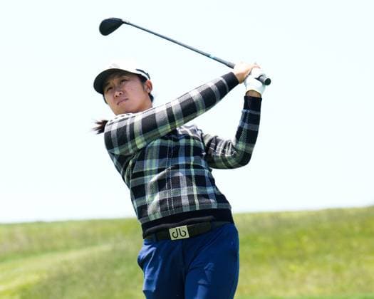 May 31, 2025, Madison, Wisconsin, USA: JING YAN of China hits a tee shot during the third round of the 2025 LPGA, Golf Damen U.S. Womens Open at Erin Hills Golf Course in Erin, Wis. Madison USA - ZUMAb262 20250531_znp_b262_018 Copyright: xJeffxM.xBrownx
