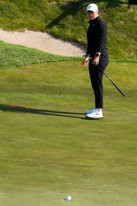 May 31, 2025, Madison, Wisconsin, USA: MAJA STARK of Sweden watches her putt go in the hole on the 16th green during the third round of the 2025 LPGA, Golf Damen U.S. Womens Open at Erin Hills Golf Course in Erin, Wis. Madison USA - ZUMAb262 20250531_znp_b262_034 Copyright: xJeffxM.xBrownx