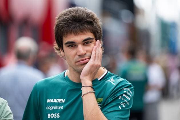 Lance Stroll Aston Martin Aramco F1 Team, Canada, 18 holds his hand to his head, ESP, Formula 1 World Championship, Aramco Grand Prix of Spain, Circuit de Barcelona Catalunya, Qualifying, 2025 season, 31 05 2025 ESP, Formula 1 World Championship, Aramco Grand Prix of Spain, Circuit de Barcelona Catalunya, Qualifying, 2025 season, 31 05 2025 Barcelona Copyright: xEibner-Pressefoto Memmlerx EP_MMR