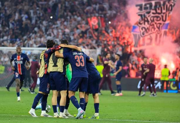 SOCCER - UEFA CL, PSG vs Inter MUNICH,GERMANY,31.MAY.25 - SOCCER - UEFA Champions League, final, Paris Saint-Germain vs FC Internazionale Milano. Image shows the rejoicing of PSG .  GEPAxpictures xWolfgangxGrebien