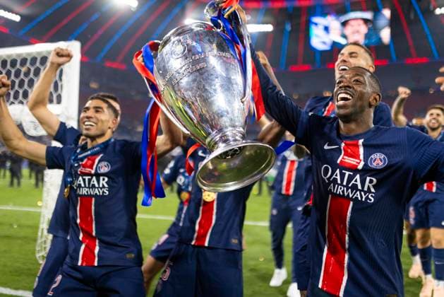 Munich, Germany 31st Mar 2025 Achraf Hakimi Paris Ousmane Dembele Paris Paris Saint Germain Inter Milan 31 05 2025