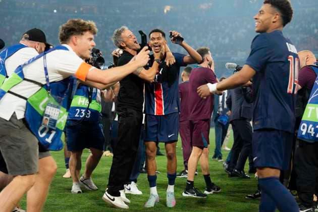 UEFA Champions League Final: Inter vs Paris Saint-Germain Paris Saint-Germain head coach Luis Enrique celebrates after the final whistle of the UEFA Champions League Final 2025 at Allianz Arena in Munich on May 31, 2025. Copyright: xTaiseixIwamotox