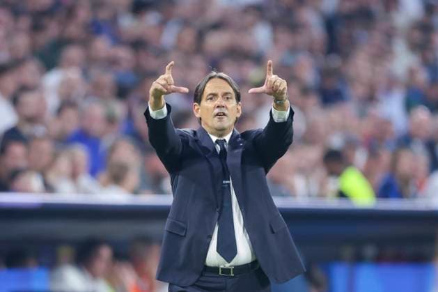 Coach Simone Inzaghi FC Internazionale Milano gestures, UEFA Champions League Final 2025, Paris Saint Germain and FC Internazionale Milano, Allianz Arena on May 31, 2025 in Munich, Germany Photo by Marco Steinbrenner DeFodi Images Coach Simone Inzaghi FC Internazionale Milano gestures, UEFA Champions League Final 2025, Paris Saint Germain and FC Internazionale Milano, Munich Football Arena, May 31, 2025 in Munich, Germany Photo by Marco Steinbrenner DeFodi Images