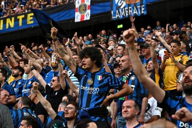MUNICH, GERMANY - MAY 31: Fans of FC Internazionale ,prior the UEFA Champions League Final 2025 between Paris Saint-Germain and FC Internazionale Milano at Allianz Arena on May 31, 2025 in Munich, Germany. SPO 