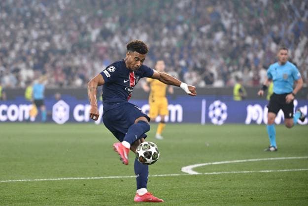 MUNICH, GERMANY - MAY 31: Desire Doue of Paris Saint-Germain scoring his team s second goal ,during the UEFA Champions League Final 2025 between Paris Saint-Germain and FC Internazionale Milano at Allianz Arena on May 31, 2025 in Munich, Germany. SPO 
