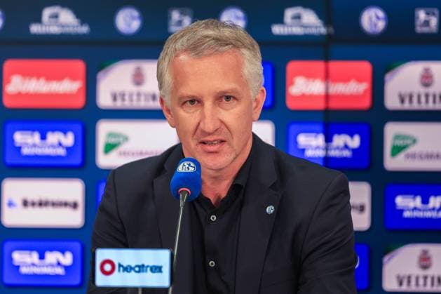 Presentation of Frank Baumann as Chief Sports Officer on 01 06 2025 at the VELTINS Arena in Gelsenkirchen Frank Baumann Chief Sports Officer Schalke xJRx