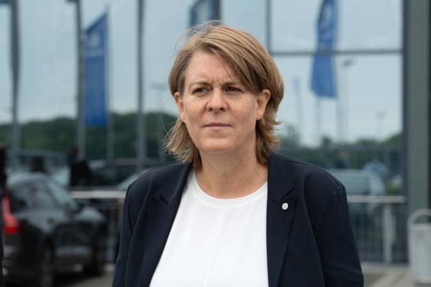 Christina RUEHL HAMERS, Rühl Hamers, Member of the Board Schalke 04, Presentation of Frank BAUMANN as new Chief Sports Officer of FC Schalke 04, on 01 06 2025 in Gelsenkirchen, Veltins Arena DFL regulations prohibit any use of photographs as image sequences and or quasi video Â