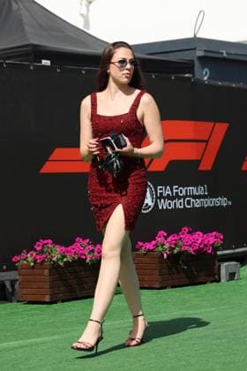 Eli Babickova, partner of Andrea Kimi Antonelli Mercedes AMG Petronas Formula One Team, 12 , Race day, ESP, Formula 1 World Championship, Aramco Grand Prix of Spain, Circuit de Barcelona Catalunya, 2025 season, 01 06 2025 ITA, Formula 1 World Championship, Spanish Grand Prix, 01 06 2024 Barcelona Copyright: xEibner-Pressefoto AnnikaxGrafx EP_AGF
