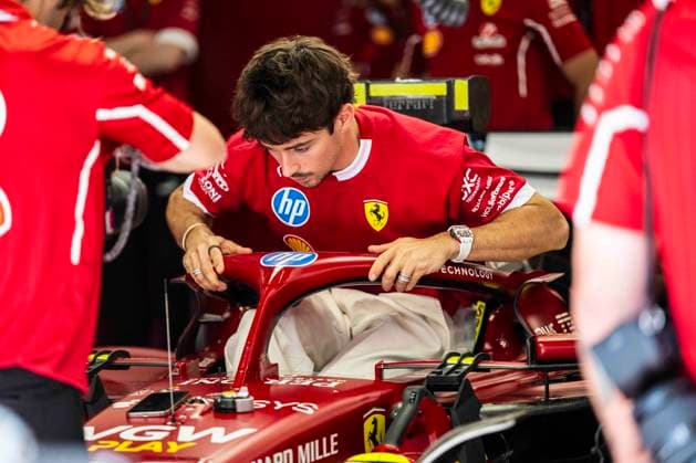F1 - SPANISH GRAND PRIX 2025 LECLERC Charles (mco), Scuderia Ferrari SF-25, portrait during the Formula 1 Aramco Gran Premio de Espana 2025, Spanish Grand Prix 2025, 9th round of the 2025 FIA Formula One World Championship, WM, Weltmeisterschaft from May 30 to June 1, 2025 on the Circuit de Barcelona-Catalunya, in Montmelo, Spain - MontmeloSpain  Copyright: xCharlyxLopezx