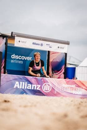 Beach Volleyball Women Allianz German Beach Tour 2025 Tourstop Hamburg 01 06 2025 Melanie Gernert before entering the Arena Hamburg Active City Arena Heiligengeistf Hamburg Germany