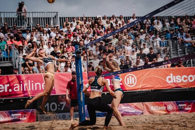 Beach Volleyball Women Allianz German Beach Tour 2025 Tourstop Hamburg 01 06 2025 Linda Bock at the Attack Hamburg Active City Arena Heiligengeistf Hamburg Germany