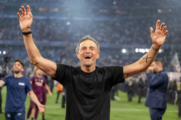 After the end of the match, Luis Enrique Paris Saint Germain, Coach, Head Coach GER, Paris Saint Germain vs Inter Milan, Football, Men, UEFA Champions League Final Muenchen 2025, Season 2024 2025, 31 05 2025, GER, Paris Saint Germain vs Inter Milan, Football, Men, UEFA Champions League Final Muenchen 2025, Season 2024 2025, 31 05 2025 Muenchen Copyright: xEibner-Pressefoto WolfgangxFrankx EP_WFK