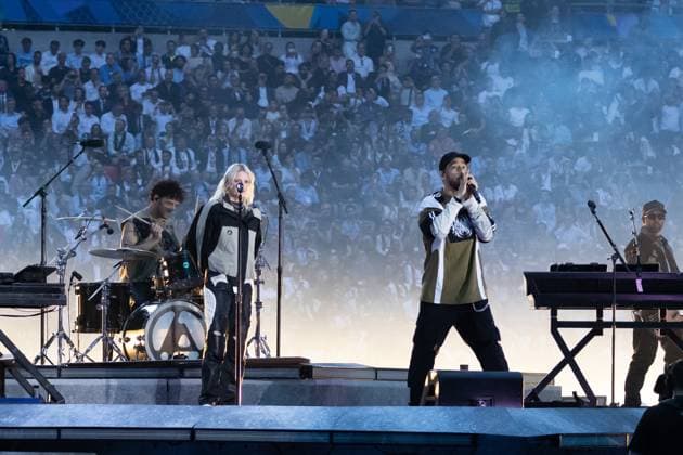Opening show, rock band LINKIN PARK at the kick-off show for the final GER, Paris Saint Germain vs Inter Milan, football, men, UEFA Champions League final Munich 2025, season 2024 2025, 31 05 2025, GER, Paris Saint Germain vs Inter Milan, football, men, UEFA Champions League final Munich 2025, season 2024 2025, 31 05 2025 Munich Copyright: xEibner-Pressefoto WolfgangxFrankx EP_WFK