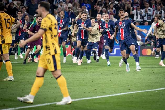 FOOTBALL : PSG vs Inter de Milan- Finale Ligue des Champions MUNCHEN, 31 05 2025, Allianz Arena joie des joueurs de PSG apres le but de SENNY MAYULU 24  Copyright: xElyxandroxCEGARRAx