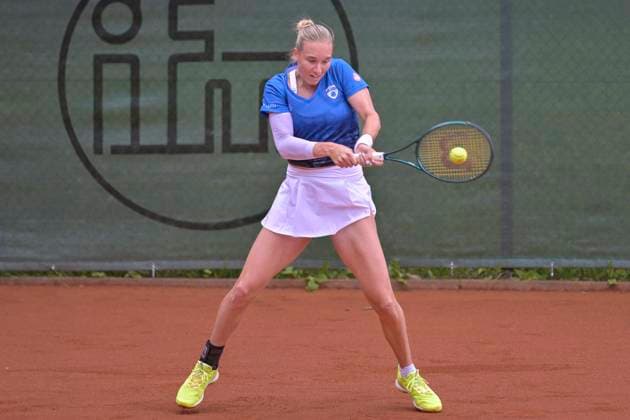 Koevermans, Anouk NED 01 06 2025 Tennis 1 Bundesliga Ladies, TC Bredeney vs GW Luitpoldpark Munich, Tennis Club Bredeney, Essen, Copyright: xpepphotox xPeterxEppingerx pep00321, pep_20250601_hm_47694