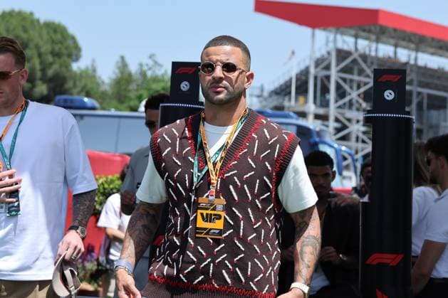 Kyle Walker, England national football team, Race day, ESP, Formula 1 World Championship, Aramco Grand Prix of Spain, Circuit de Barcelona Catalunya, 2025 season, 01 06 2025 ITA, Formula 1 World Championship, Spanish Grand Prix, 01 06 2024 Barcelona Copyright: xEibner-Pressefoto AnnikaxGrafx EP_AGF