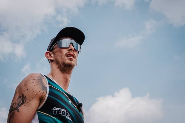 Beach volleyball men Allianz German Beach Tour 2025 Tourstop Hamburg 01 06 2025 Lukas Pfretzschner Hamburg Active City Arena Heiligengeistf Hamburg Germany