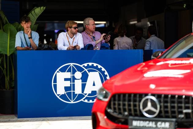 F1 - SPANISH GRAND PRIX 2025 FIA guests lounge in pitlane during the Formula 1 Aramco Gran Premio de Espana 2025, Spanish Grand Prix 2025, 9th round of the 2025 FIA Formula One World Championship, WM, Weltmeisterschaft from May 30 to June 1, 2025 on the Circuit de Barcelona-Catalunya, in Montmelo, Spain - MontmeloSpain  Copyright: xFLORENTxGOODENx