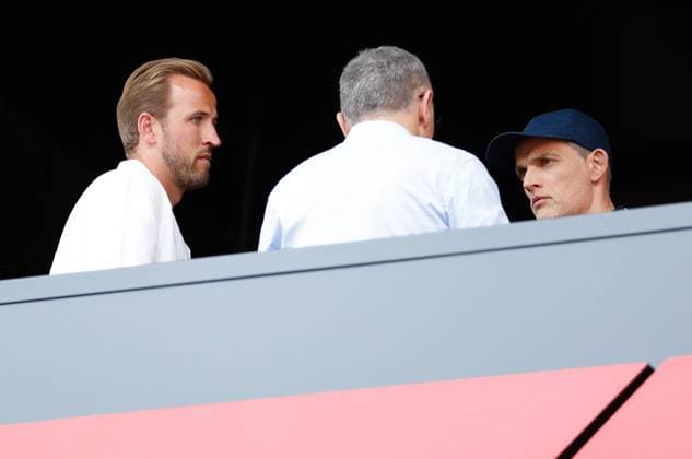 Harry Kane, Stefano Domenicali ITA, President CEO of Formula 1 Group , Thomas Tuchel, F1 Grand Prix of Spain at Circuit de Barcelona Catalunya on June 1, 2025 in Barcelona, Spain Photo by HOCH ZWEI Barcelona Spain