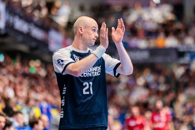 Leve Carstensen TBV Lemgo Lippe, 21 cheers GER, TBV Lemgo Lippe vs SC Magdeburg, Handball, 1 Bundesliga, 32 Matchday, Season 2024 2025, 01 06 2025 GER, TBV Lemgo Lippe vs SC Magdeburg, Handball, 1 Bundesliga, 32 Matchday, Season 2024 2025, 01 06 2025 Lemgo Copyright: xEibner-Pressefoto JanxRollingerx EP_JSK