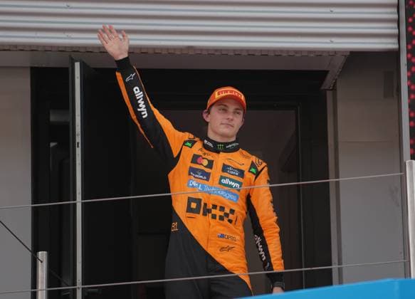 Formula 1 Aramco Grand Prix of Spain 2025 01 06 2025, Circuit de Catalunya, Barcelona, Formula 1 Aramco Grand Prix of Spain 2025 , in the picture podium , winner Oscar Piastri AUS , McLaren F1 Team nordphotoxGmbHx xBratic nph00250
