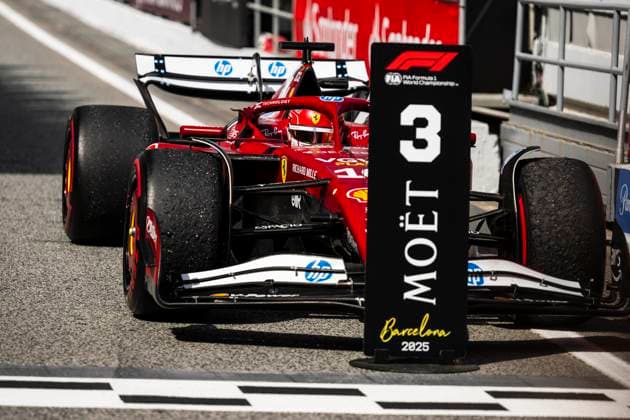 F1 - SPANISH GRAND PRIX 2025 LECLERC Charles (mco), Scuderia Ferrari SF-25, portrait during the Formula 1 Aramco Gran Premio de Espana 2025, Spanish Grand Prix 2025, 9th round of the 2025 FIA Formula One World Championship, WM, Weltmeisterschaft from May 30 to June 1, 2025 on the Circuit de Barcelona-Catalunya, in Montmelo, Spain - MontmeloSpain  Copyright: xCharlyxLopezx