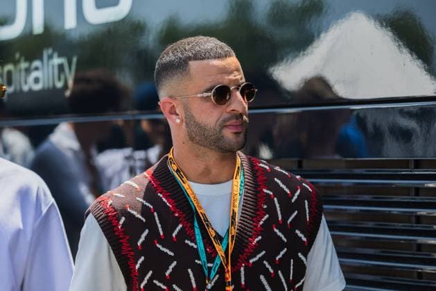 2025 Formula One Spanish Grand Prix Circuit de Catalunya, Barcelona, Spain. 1.June.2025; Kyle Walker of Great Britain and AC Milan and the England national team, Nationalteam during Formula One Spanish Grand Prix Barcelona Circuit de Catalunya SPAIN Copyright: xJayxHiranox