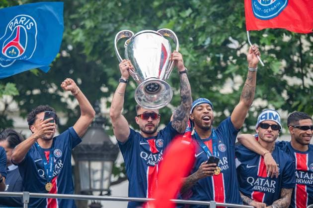 FOOTBALL : Parade des joueurs du PSG sur les Champs ElysÃ e - 01 06 2025 Arnau Tenas ParisFrance  Copyright: xBaptistexAutissierx
